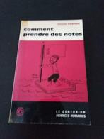 Comment prendre des notes, Claude Dartois, Livres, Livres Autre, Utilisé, Enlèvement ou Envoi