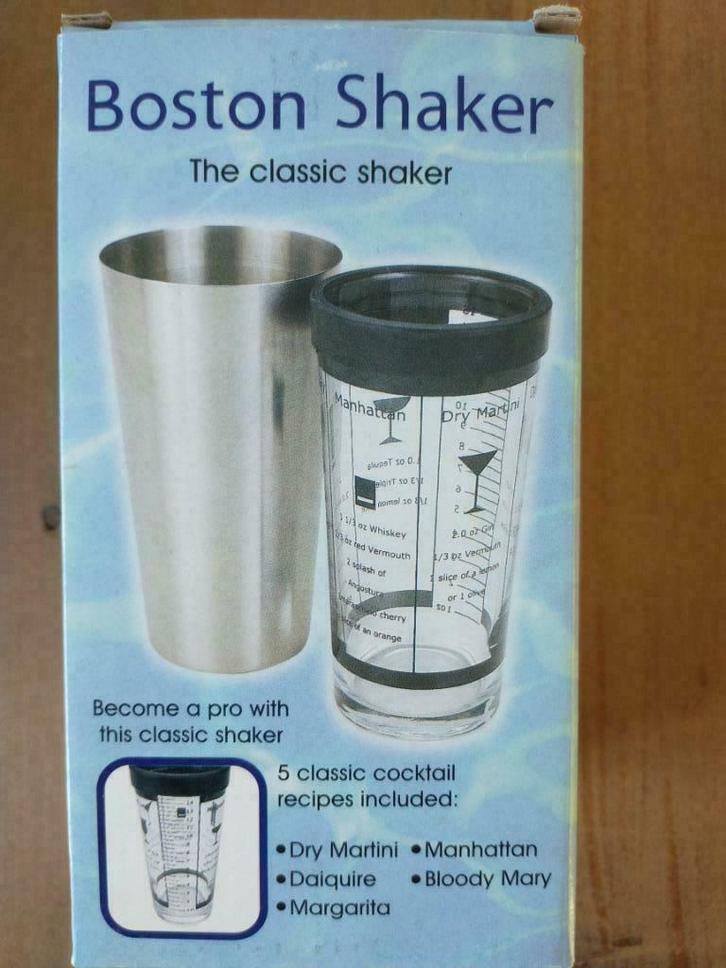 Cocktailshaker 'Boston Shaker' - nieuw, Huis en Inrichting, Keuken | Keukenbenodigdheden, Nieuw, Ophalen of Verzenden