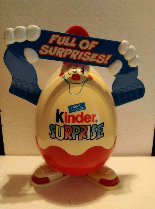 Belle boîte de rangement surprise Kinder - forme d'oeuf surp, Collections, Œufs à surprise, Utilisé, Figurines en plastique dur