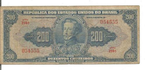 Brasil 200 Cruzeiros 1943 P139a Série 210A (1st print) VF+, Postzegels en Munten, Bankbiljetten | Amerika, Los biljet, Zuid-Amerika