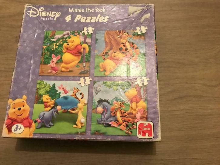 Winnie the Pooh - 4 puzzels, Kinderen en Baby's, Speelgoed | Kinderpuzzels, Gebruikt, 2 tot 4 jaar, 10 tot 50 stukjes, Ophalen