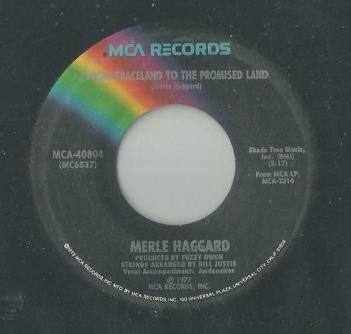 Merle Haggard – From Graceland to the promised land - Single, CD & DVD, Vinyles Singles, Single, Country et Western, 7 pouces