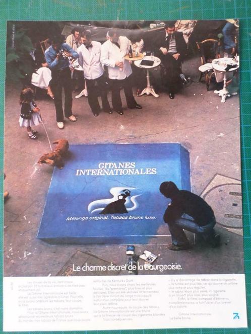 Cigarettes "Gitanes" - publicité papier - 1976, Verzamelen, Merken en Reclamevoorwerpen, Gebruikt, Overige typen, Ophalen of Verzenden