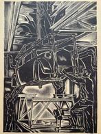 litho Lode Sebregts (1906-2002) Auto-assemblage, 1936, Ophalen of Verzenden