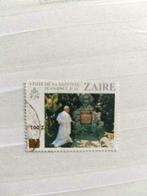 Zaire 1990 Paus Johannes-Paulus II - goudopdruk, Postzegels en Munten, Ophalen of Verzenden, Gestempeld