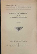 Theorie en praktijk van de straatnaamgeving, Boeken, Studieboeken en Cursussen, Ophalen of Verzenden, Gelezen, Niet van toepassing