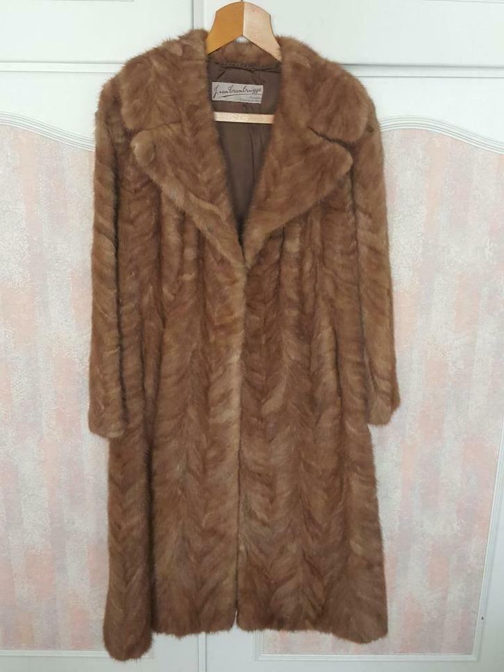 manteau de fourrure en vison, Vêtements | Femmes, Vestes | Hiver, Comme neuf, Taille 38/40 (M), Beige, Enlèvement