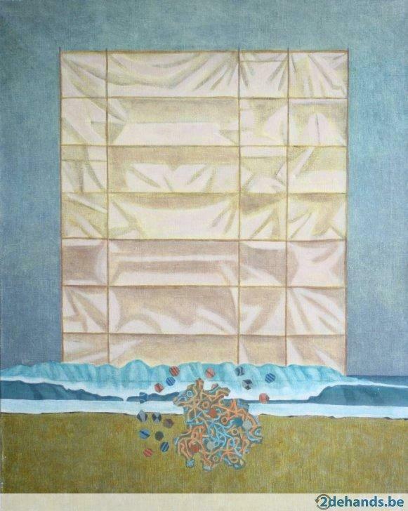 olieverf op doek Roger Hullaert (1932-1988), Antiek en Kunst, Kunst | Schilderijen | Modern