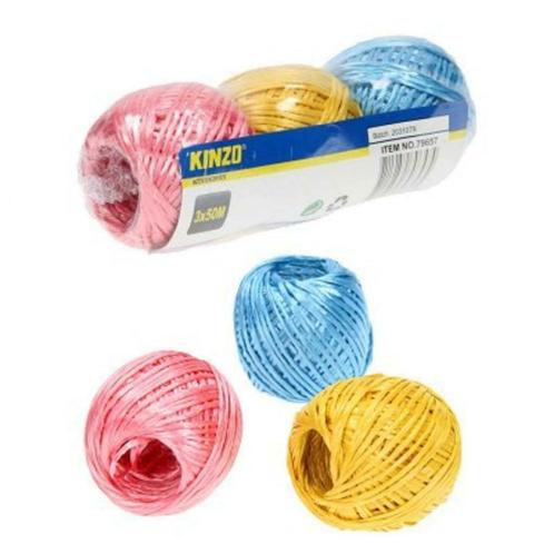 Huishoud touw bindtouw bolletje 50 meter 3 st., Hobby en Vrije tijd, Knutselen, Nieuw, Materiaal, Ophalen of Verzenden