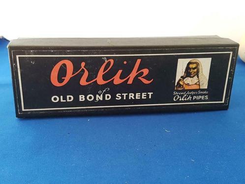 Vintage Orlik Old Bond Street Deluxe Pipe Box Only England S, Verzamelen, Rookartikelen, Aanstekers en Luciferdoosjes, Ophalen of Verzenden