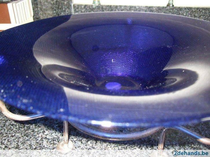 glazen schaal op staander, Antiek en Kunst, Curiosa en Brocante