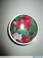 rond blikken doosje kersenbonbons, Verzamelen, Blikken, Ophalen of Verzenden, Gebruikt