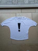Wit dames shirt 'ONLY', met uitroepteken vooraan, M: small, Kleding | Dames, T-shirts, Gedragen, Ophalen of Verzenden, Lange mouw