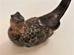 vintage ceramic bird figurine brown and black pheasant, Maison & Meubles, Enlèvement ou Envoi