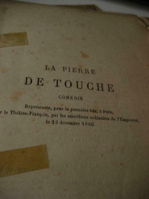 La pierre de Touche  , comédie 23.12.1860, Antiquités & Art, Antiquités | Livres & Manuscrits, Enlèvement ou Envoi