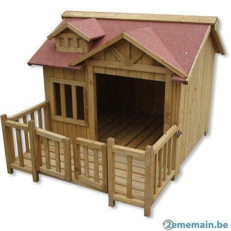 Niche chien abri chien niche + terrasse niche XL NEUF, Animaux & Accessoires, Accessoires pour chiens, Neuf, Envoi