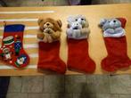 Lot de 4 grandes chaussettes de Noël (45 cm), Utilisé, Enlèvement ou Envoi