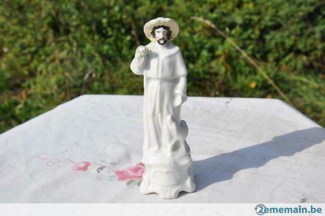 saint roch en porcelaine vieil  andenne, Antiek en Kunst, Antiek | Religieuze voorwerpen, Ophalen of Verzenden