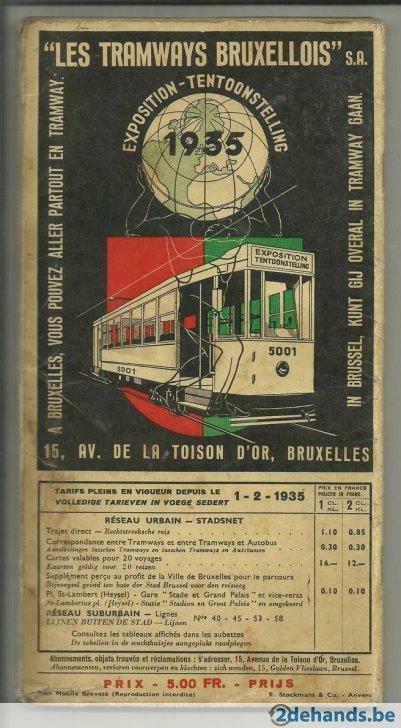 Exposition Universelle Les tramways Bruxellois 1935, Collections, Revues, Journaux & Coupures, Enlèvement ou Envoi