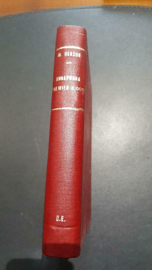 rare éditio 1951 - HERZOG - ANNAPURNA premier 8000 + carte, Livres, Nature, Comme neuf, Zones de Randonnées ou de Loisirs, Enlèvement ou Envoi