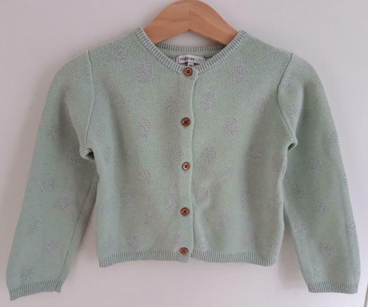 Gilet vert menthe Noppies - taille 98, Enfants & Bébés, Vêtements enfant | Taille 98, Utilisé, Fille, Pull ou Veste, Enlèvement ou Envoi