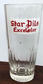 bier brouwerij glas Star pils Excelsior rood-wit 25 ctl Gent, Verzamelen, Ophalen of Verzenden, Zo goed als nieuw
