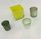 Photophores en verre - vert, Comme neuf, Vert, Autres matériaux, Chandelier