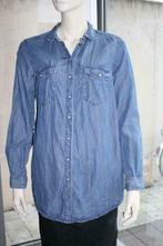 Extra lang lyocell hemd tuniek denim look, Blauw, Maat 38/40 (M), Ophalen of Verzenden, Zo goed als nieuw