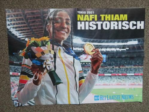 Poster Nafi Thiam, Verzamelen, Posters, Zo goed als nieuw, Sport, A1 t/m A3, Ophalen of Verzenden