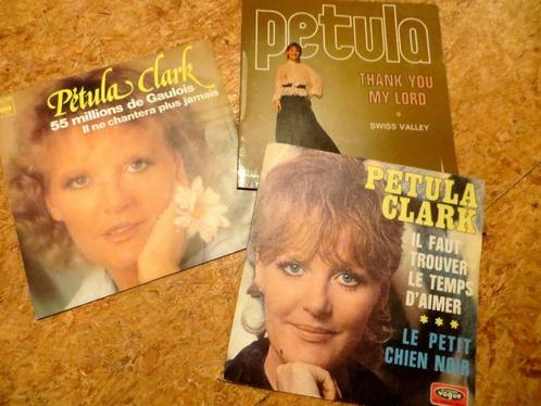 PETULA CLARK - LOT DE 3 x 45 TOURS, CD & DVD, Vinyles Singles, Single, Autres genres, 7 pouces, Envoi