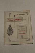 Livret de chants wallons des fêtes de wallonie 1918, Utilisé, Enlèvement ou Envoi