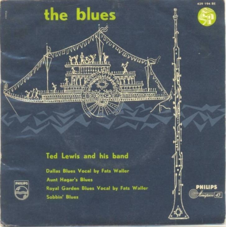 Ted Lewis – The blues – EP - Single, Cd's en Dvd's, Vinyl Singles, Gebruikt, EP, Jazz en Blues, 7 inch, Ophalen of Verzenden