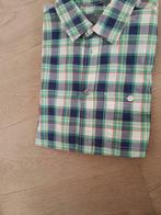 Groen/ blauw geruit hemd van Terre Bleu smal, Ophalen, Zo goed als nieuw, Blauw