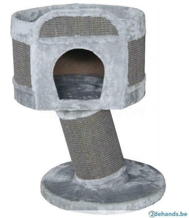 Poteau à Gratter Ton Sur Pied 1 Trou Gris, Animaux & Accessoires, Accessoires pour chats, Neuf, Enlèvement