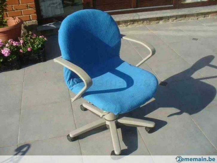 fauteuil de bureau "qualité professionnelle", tissu remplacé, Maison & Meubles, Bureaux, Utilisé, Bureau, Réglable en hauteur