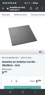 12 Assiettes en ardoises 30x30, Bricolage & Construction, Comme neuf, Enlèvement ou Envoi