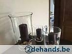 Glazen bokalen met kaars 3 st, Huis en Inrichting, Keuken | Servies, Glas of Glazen, Gebruikt, Ophalen