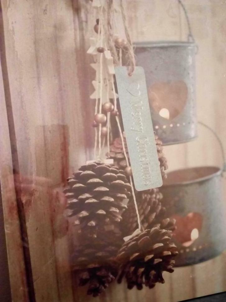 Kerstkader foto op canvas, Diversen, Kerst, Nieuw, Ophalen