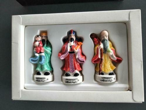 3 Minh Long Mini-figuren van fijn porselein, Antiek en Kunst, Antiek | Porselein, Ophalen of Verzenden