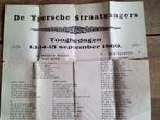 Poster :De Ypersche Straatzangers,Tooghedagen Ieper 1869 !!, Verzamelen, Ophalen of Verzenden, A1 t/m A3, Zo goed als nieuw, Rechthoekig Staand