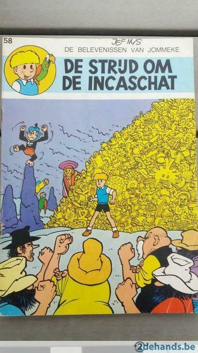 Jommeke - De strijd om de Incaschat - nummer 58  (zw-w), Boeken, Stripverhalen, Gelezen