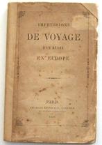 Impressions de Voyage d'un Russe en Europe 1859 Reisverslag, Antiquités & Art, Enlèvement ou Envoi