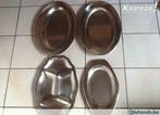 4 inox schalen, Huis en Inrichting, Ophalen of Verzenden, Gebruikt, Schaal of Schalen