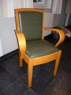 Fauteuil zetel stoel vintage sixties déco hout en skay, Ophalen