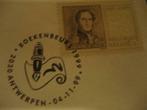 2 postzegels 2817 en 2818 met afstempeling boekenbeurs 1999, Avec enveloppe, Affranchi, Enlèvement ou Envoi, Oblitération 1er jour