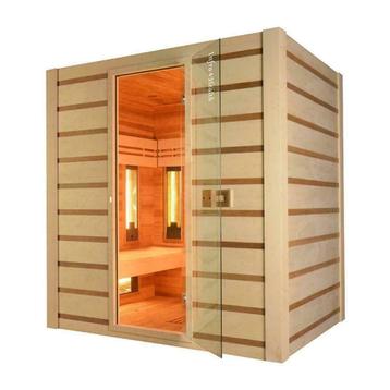 Traditionele Combi sauna 4-6 pers. Infrarood + Finse Sauna