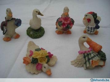 Miniatuur ganzen-postuurtjes, Verzamelen, Poppetjes en Figuurtjes, Ophalen of Verzenden, Gebruikt