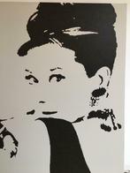89 x 89 Audrey Hepburn op massief kader nieuwprijs 30 €, Maison & Meubles, Enlèvement, Utilisé