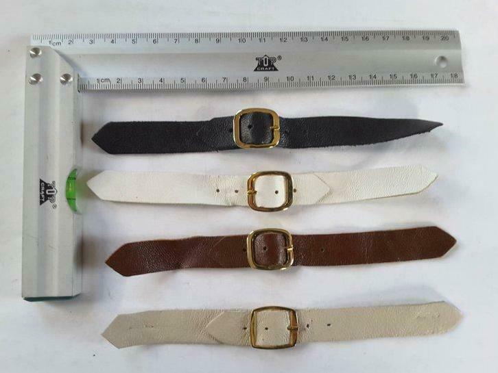 Sluiting Kilt met leren gesp 17 cm wit, bruin, blauw, Hobby en Vrije tijd, Naaien en Fournituren, Nieuw, Ophalen of Verzenden