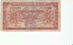 billet belge 5 franc, Timbres & Monnaies, Autres valeurs, Enlèvement ou Envoi, Belgique